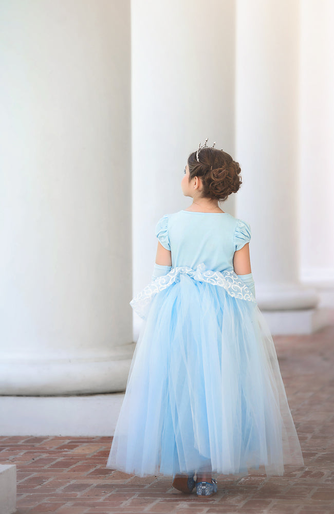 $29.99 DRESS UP SALE PRINCESS ADELINE GOWN & GLOVES SET BLUE