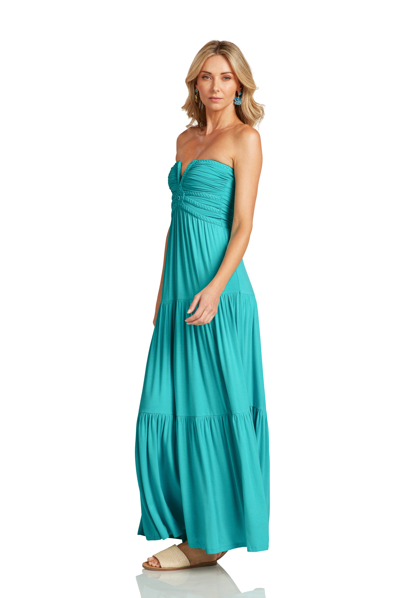 $99.99 DRESS EVENT LUCILLE MAXI DRESS TURQUOISE