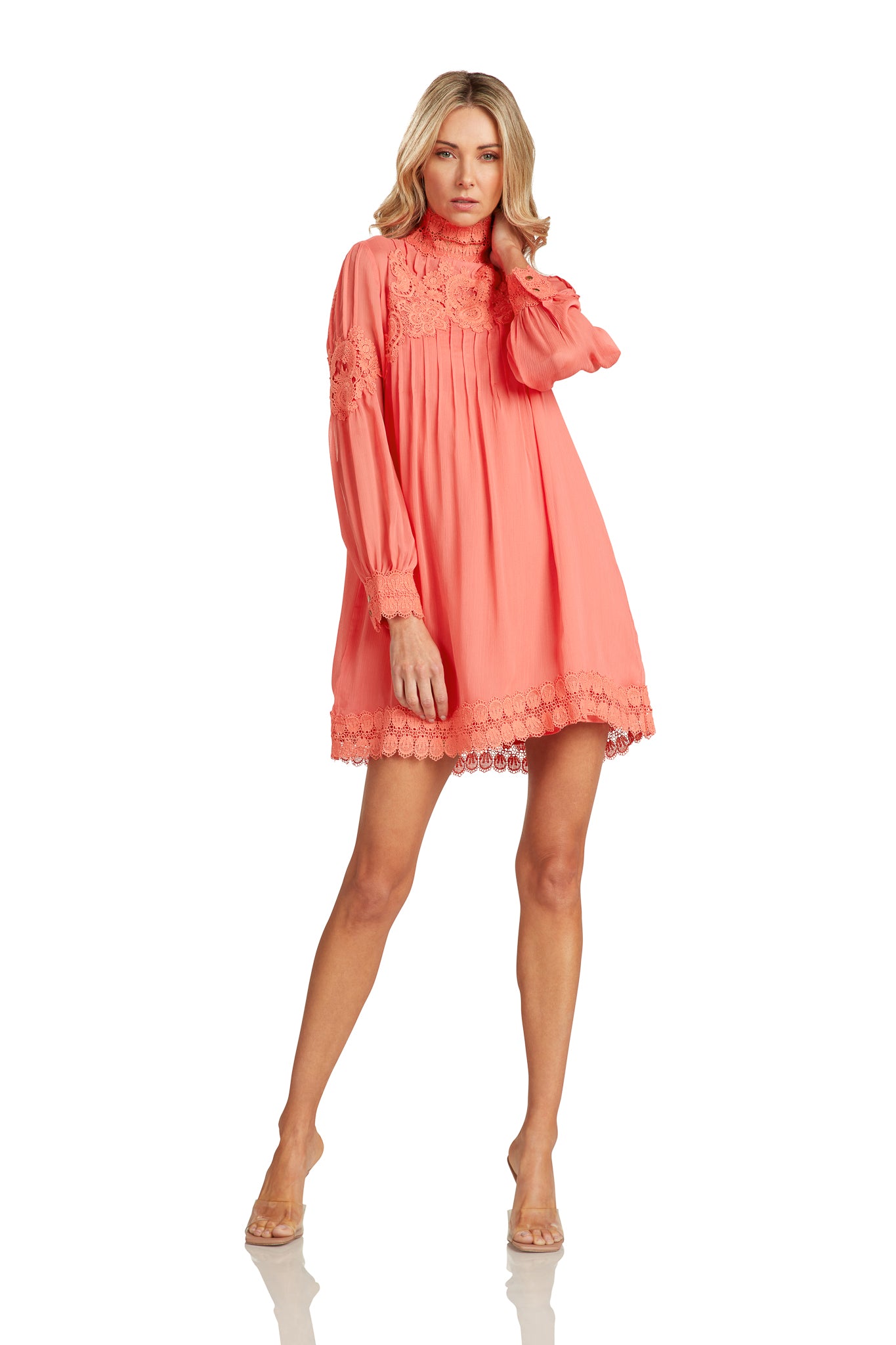 SPRING DRESS EVENT NATALIE TUNIC DRESS CORAL