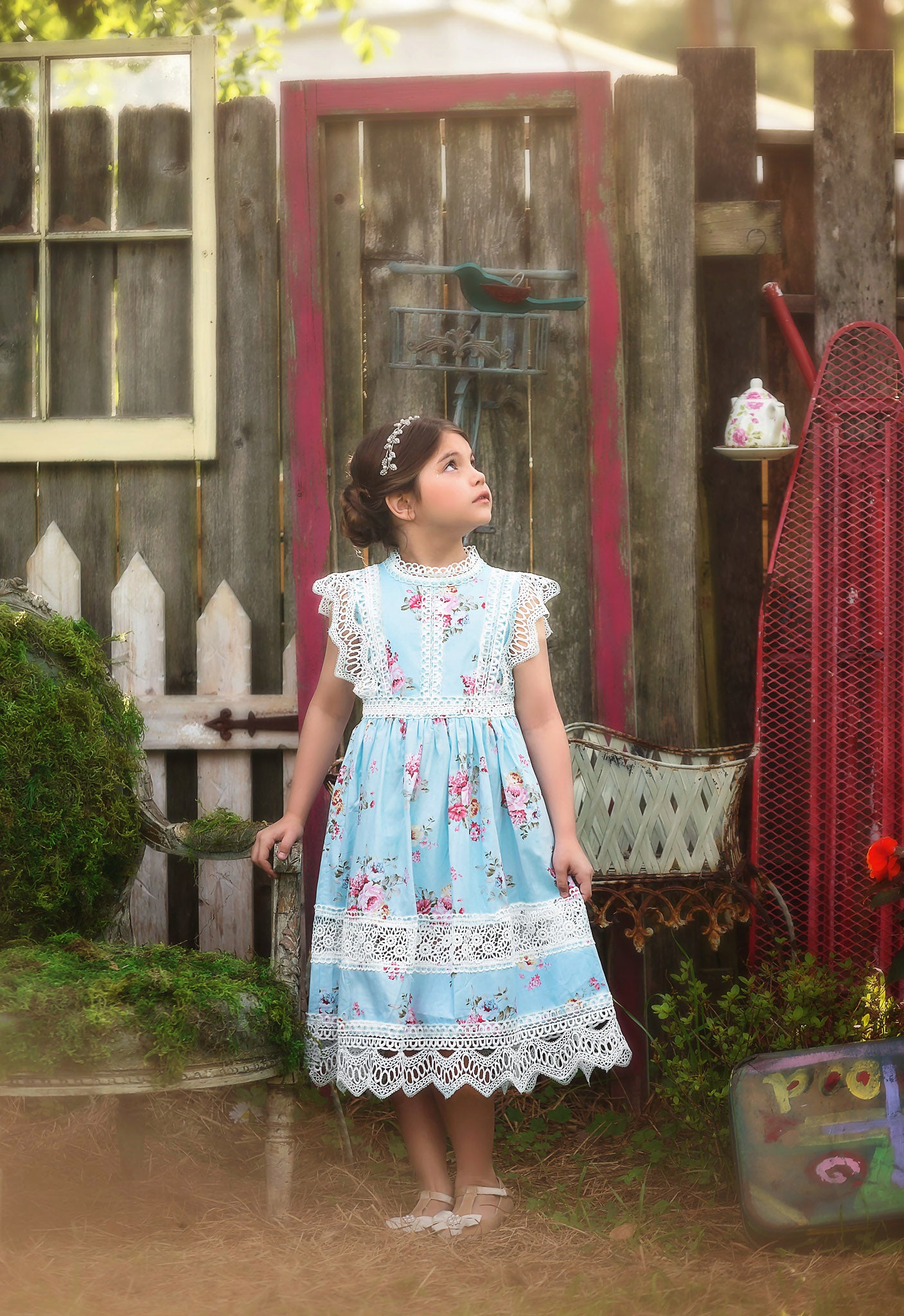 EVERLY DRESS PROVINCIAL BLEU FLORAL