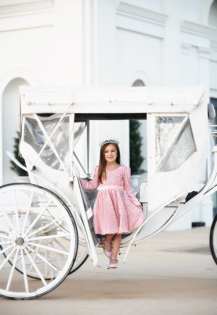 Emma Sequin Dress Pink TRISH SCULLY