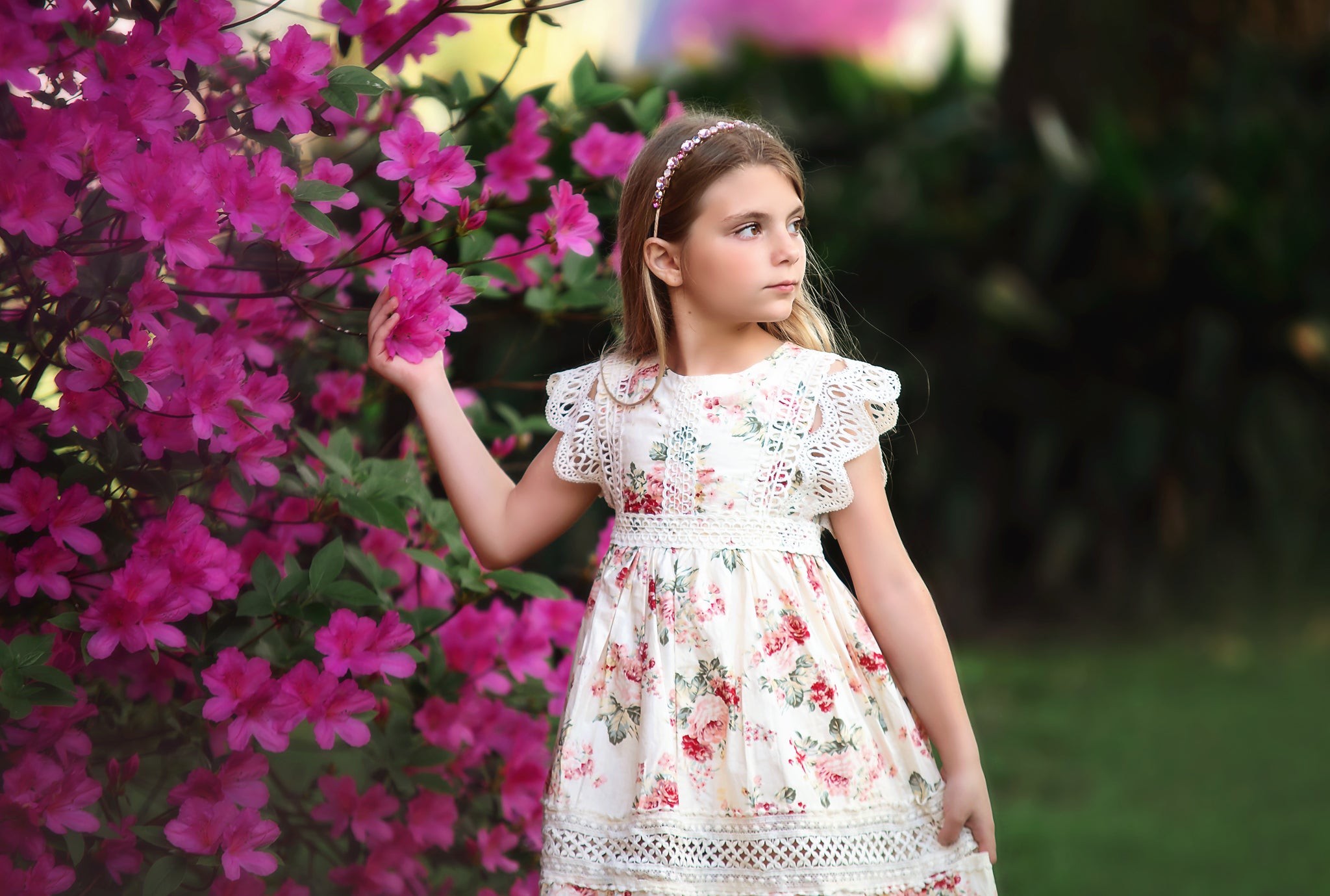 EVERLY DRESS IVORY FLORAL