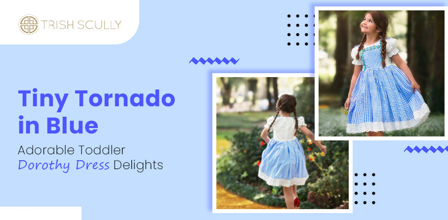 Tiny Tornado in Blue: Adorable Toddler Dorothy Dress Delights