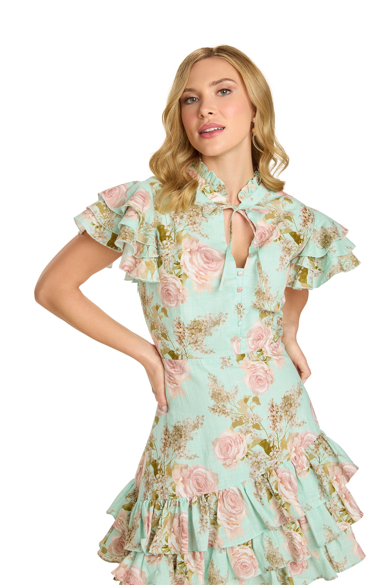 ASHTYN DRESS MINT FLORAL