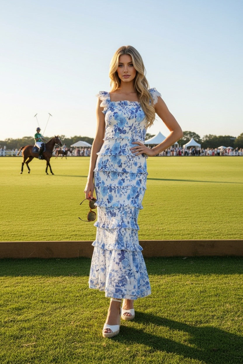 FRANCINE DRESS BLUE FLORAL