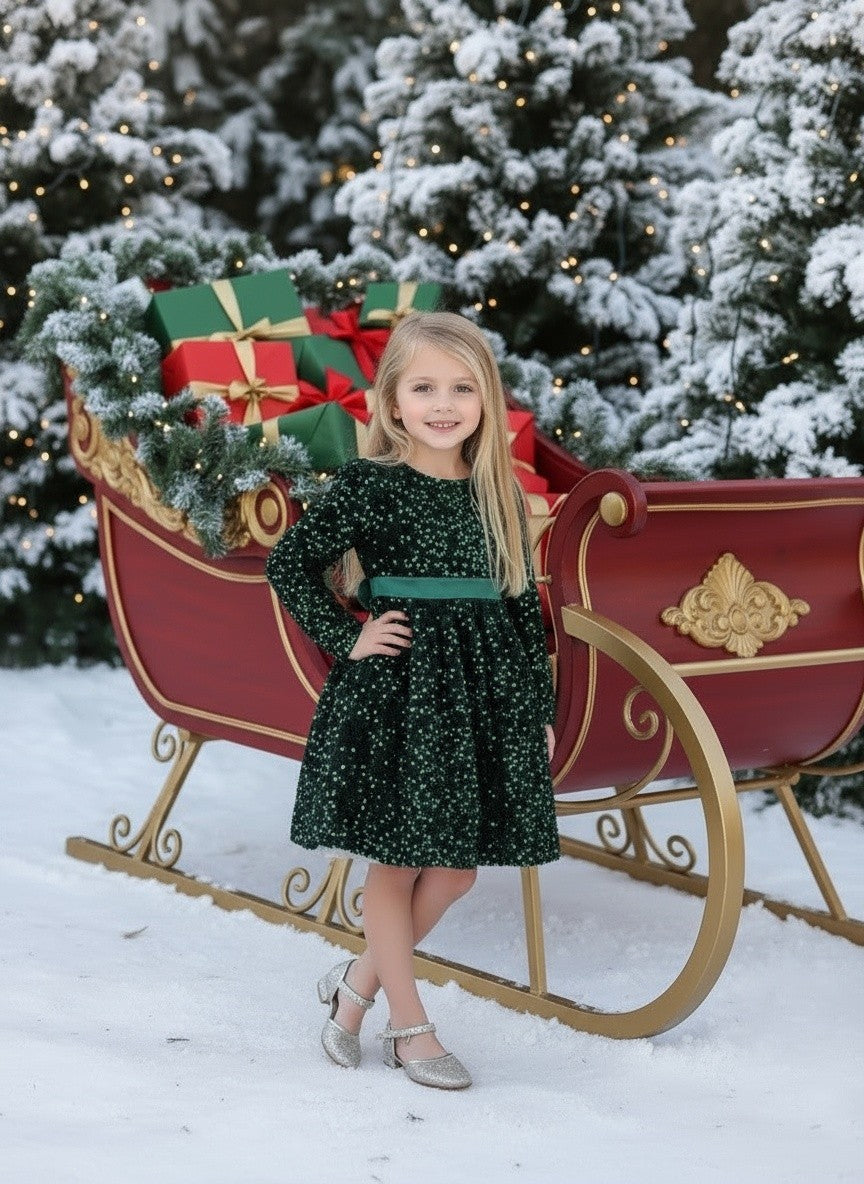 EMMA SEQUIN DRESS EMERALD