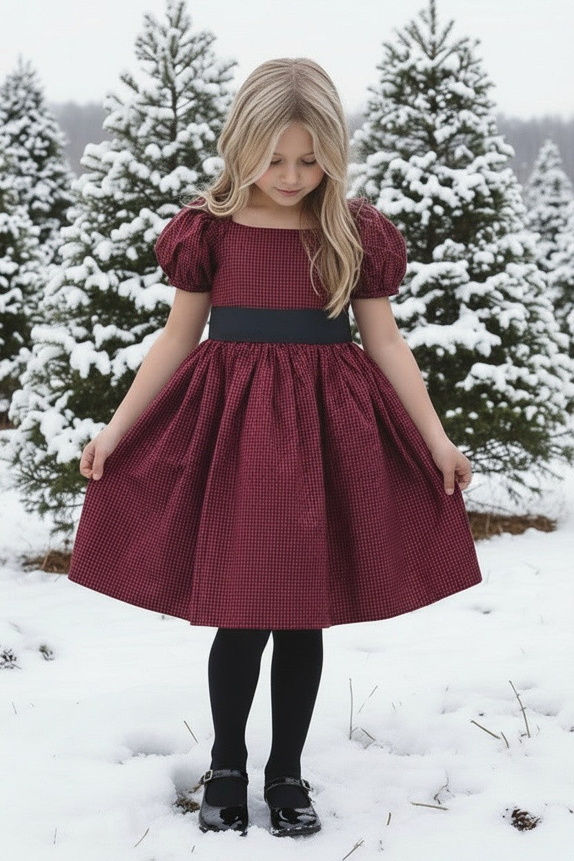 Arielle Dress Crimson Buffalo Check