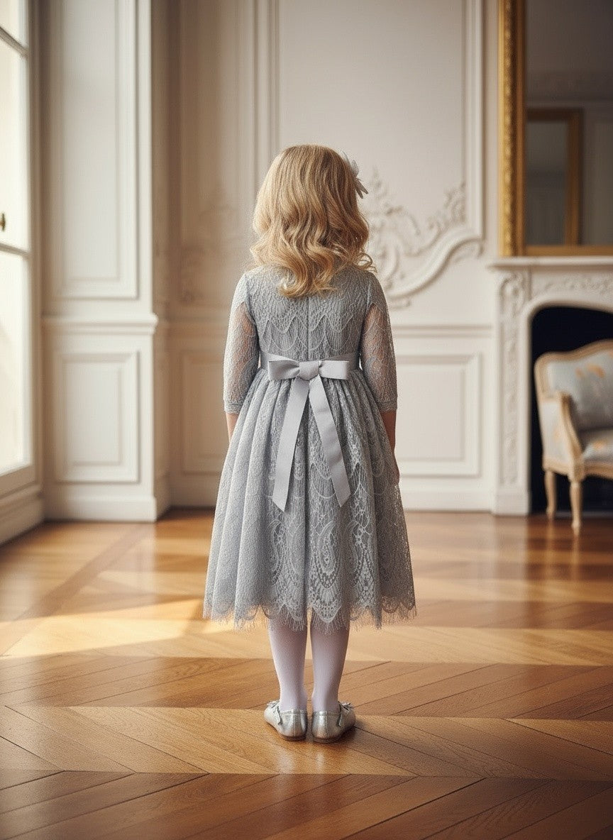 BELLA RAFAELA DRESS & BELT SET SILVER