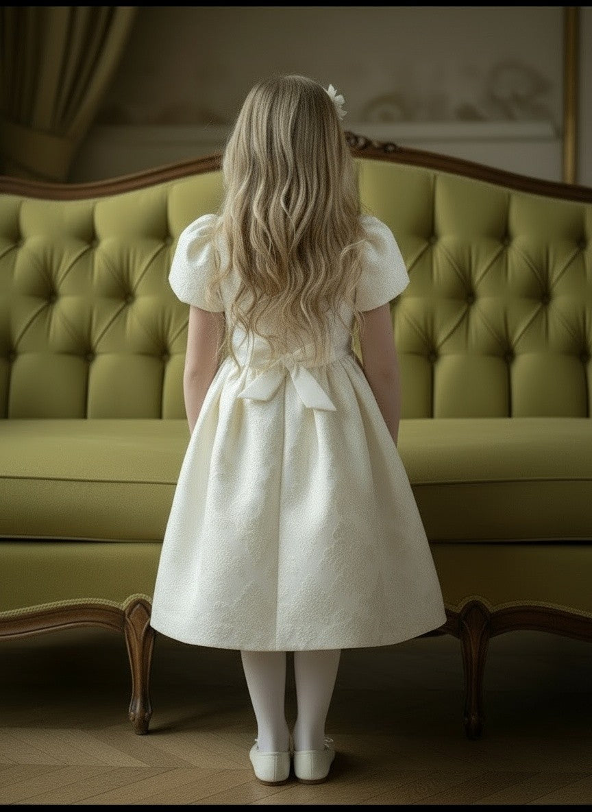 ARIELLE DRESS IVORY JACQUARD