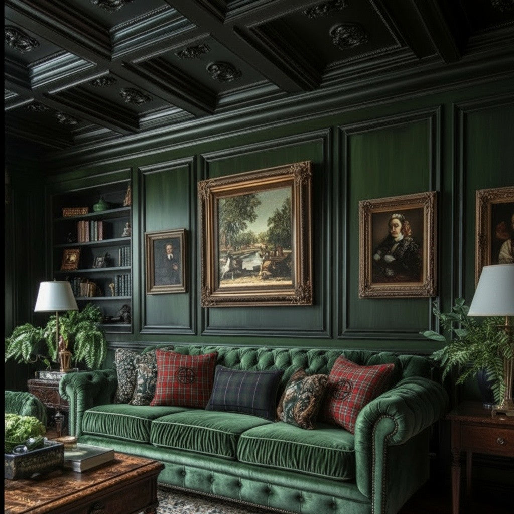 ROYAL STEWART TARTAN EMBROIDERED PILLOW CASE