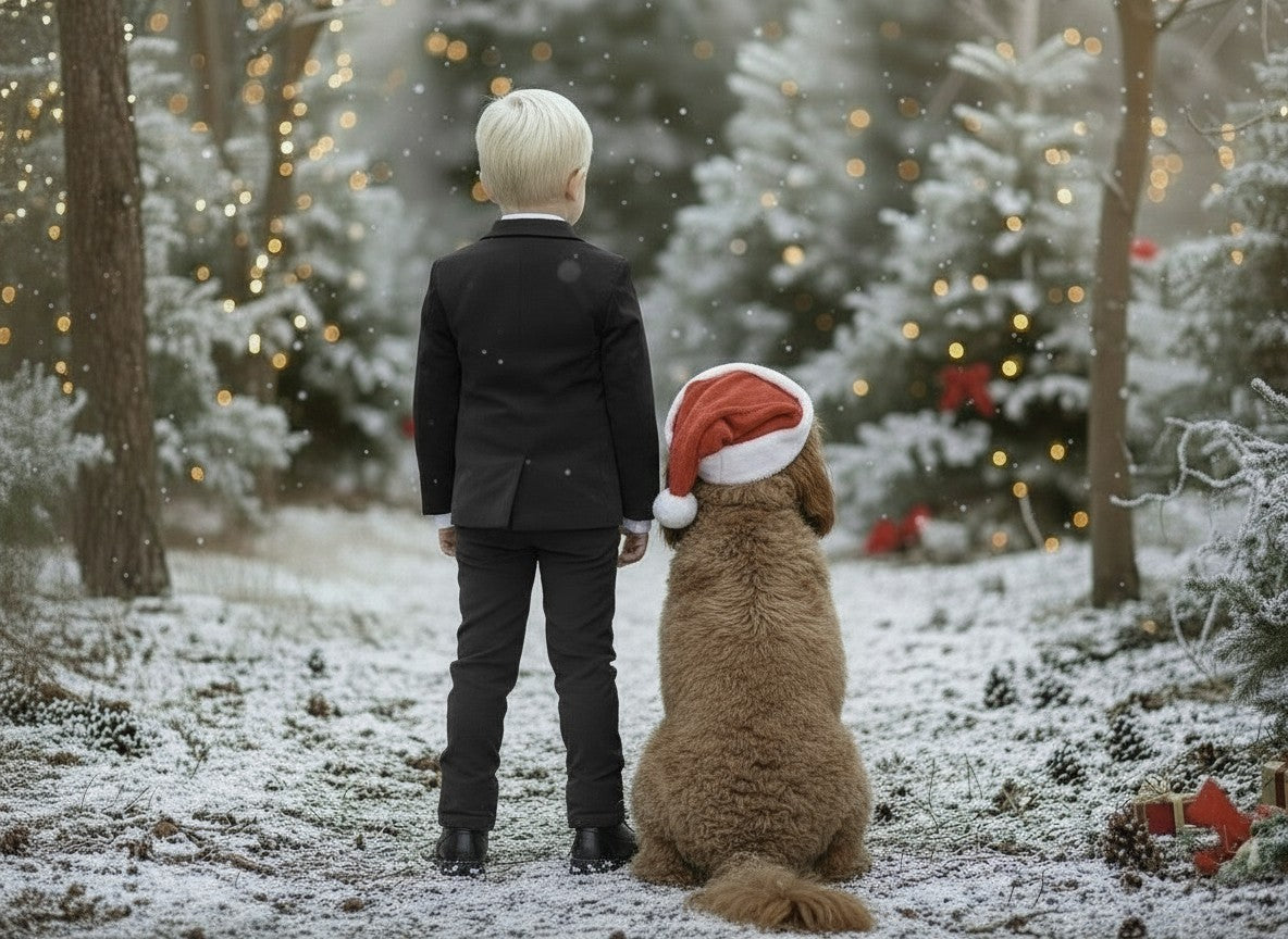 BOYS SAVILLE ROW BLACK TUXEDO 3PC. SET