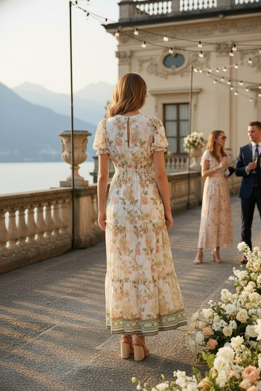 CAPUCINE DRESS IVORY FLORAL
