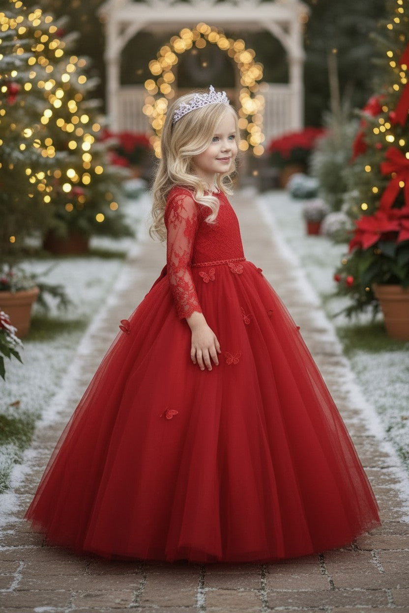 MARIPOSA GOWN CRIMSON