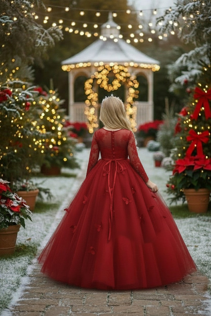 MARIPOSA GOWN CRIMSON