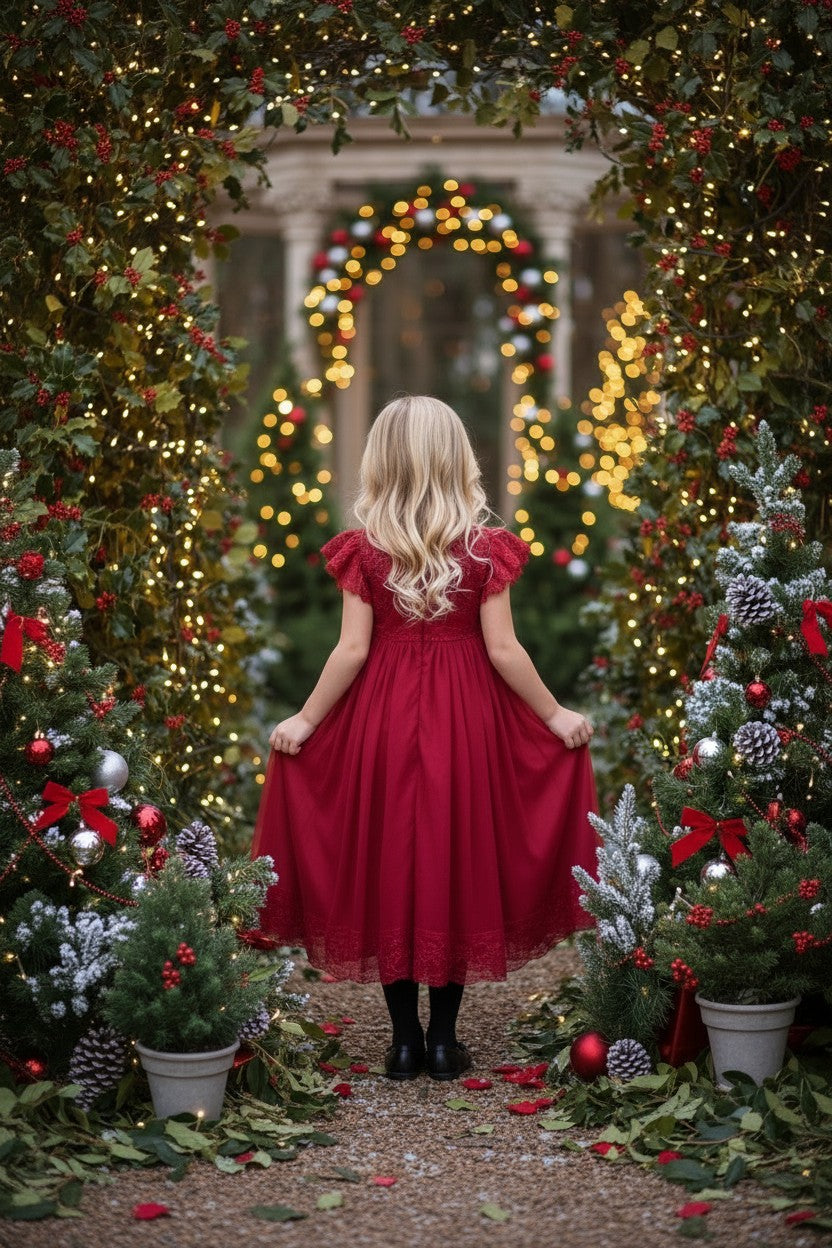 ADRIANA DRESS CRIMSON