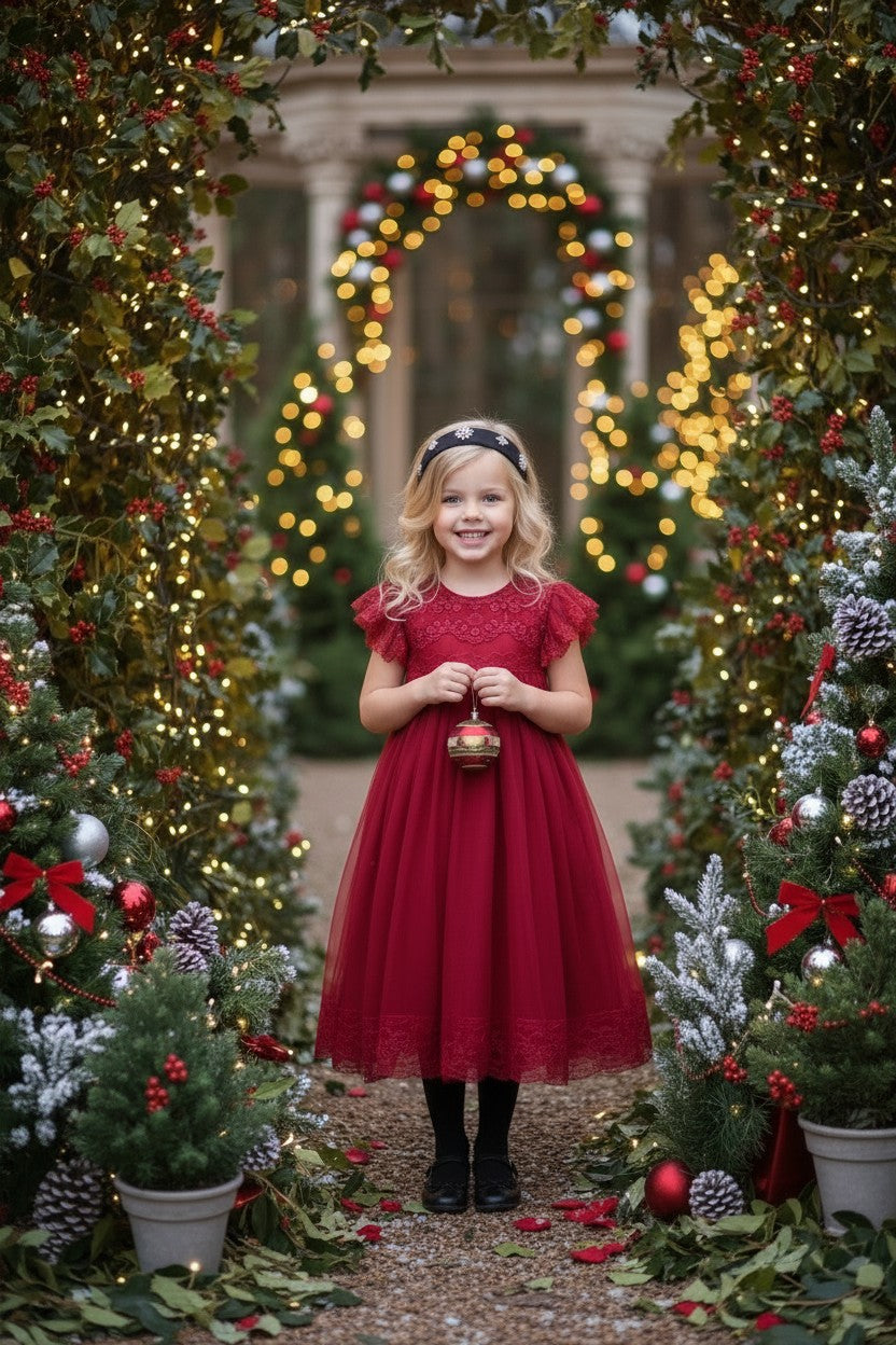 ADRIANA DRESS CRIMSON