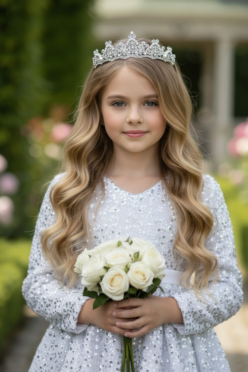 EMMA SEQUIN DRESS WHITE