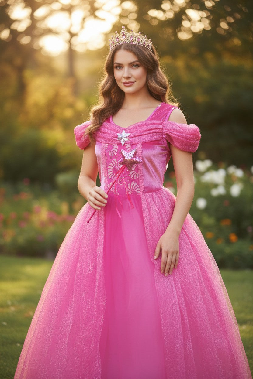 PINK PRINCESS GOWN FOR WOMEN