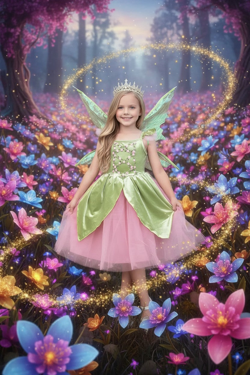 FANCIFUL FAIRY DRESS & WING SET