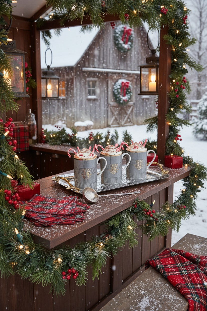 GLEN PLAID MUGS SET OF 4