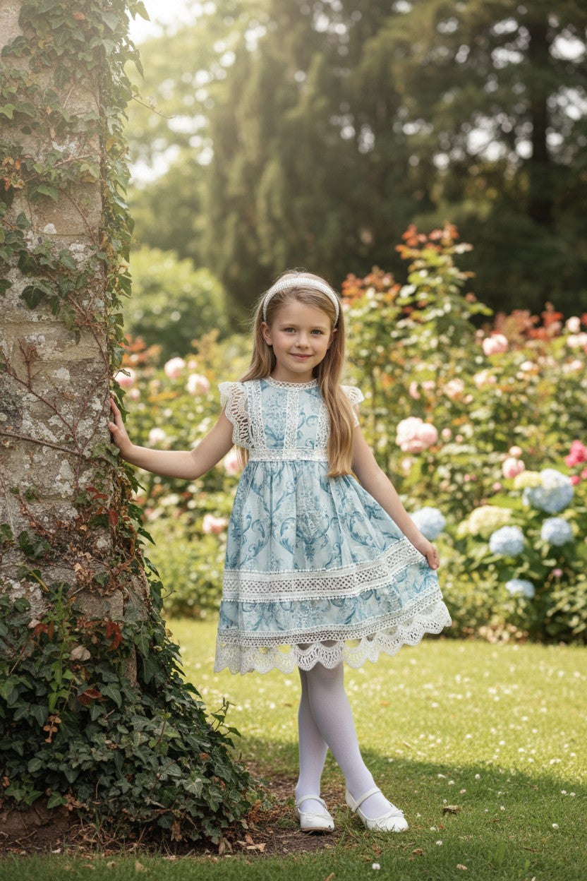 EVERLY DRESS BLUE FLORAL