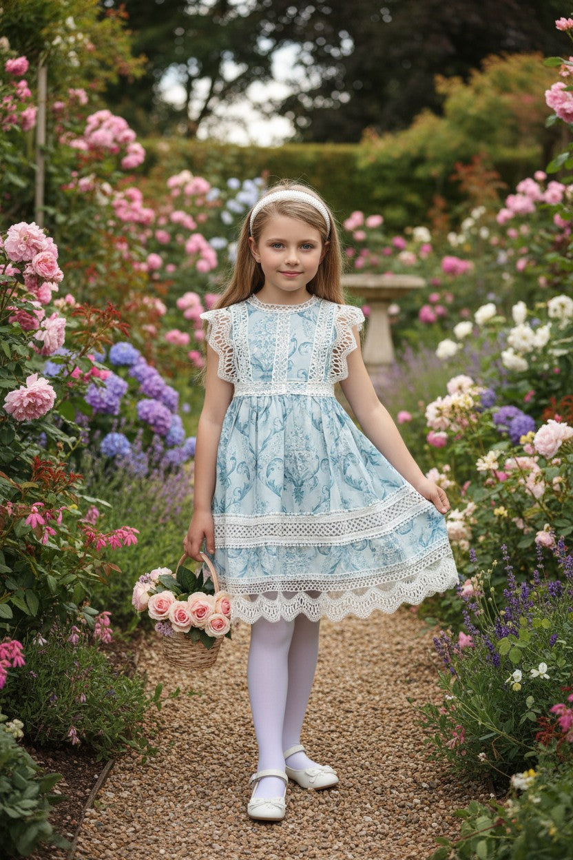 EVERLY DRESS BLUE FLORAL