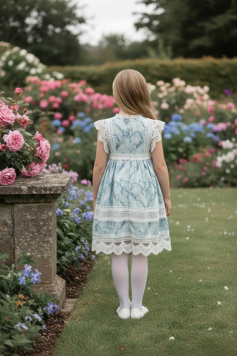 EVERLY DRESS BLUE FLORAL