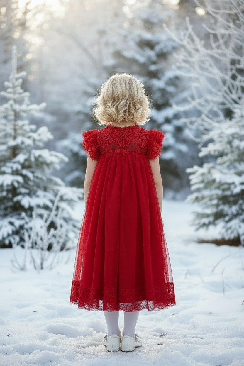 ADRIANA DRESS CRIMSON