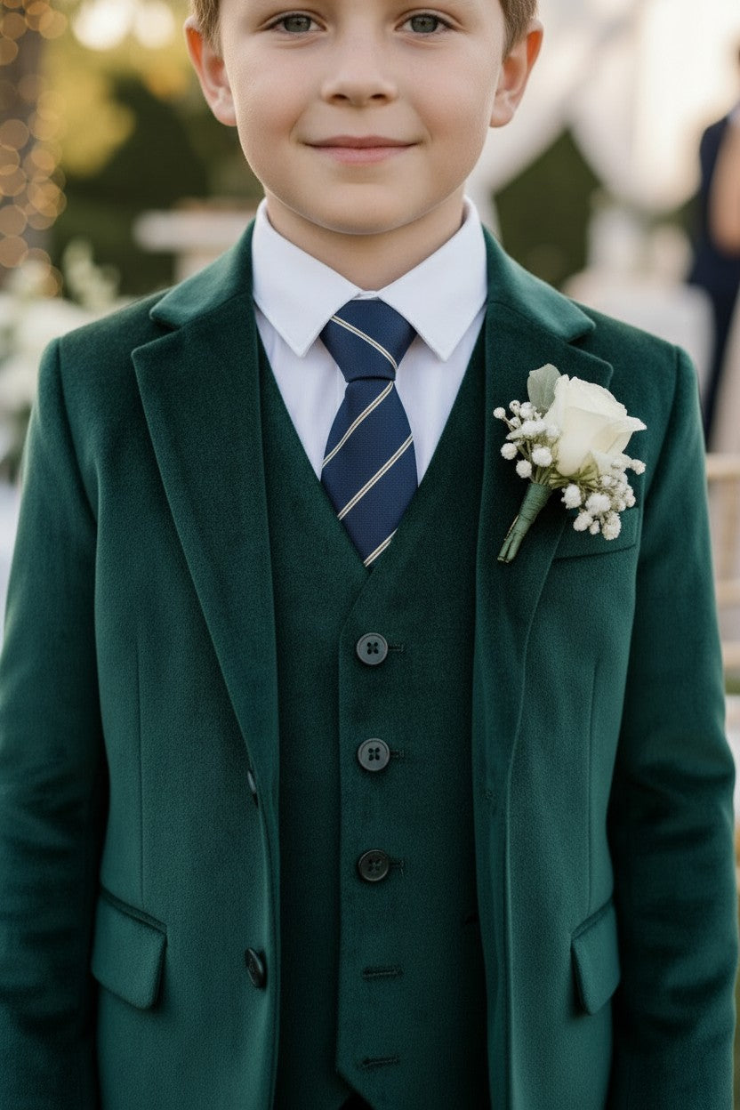 HANOVER EMERALD VELVET 3PC. SUIT