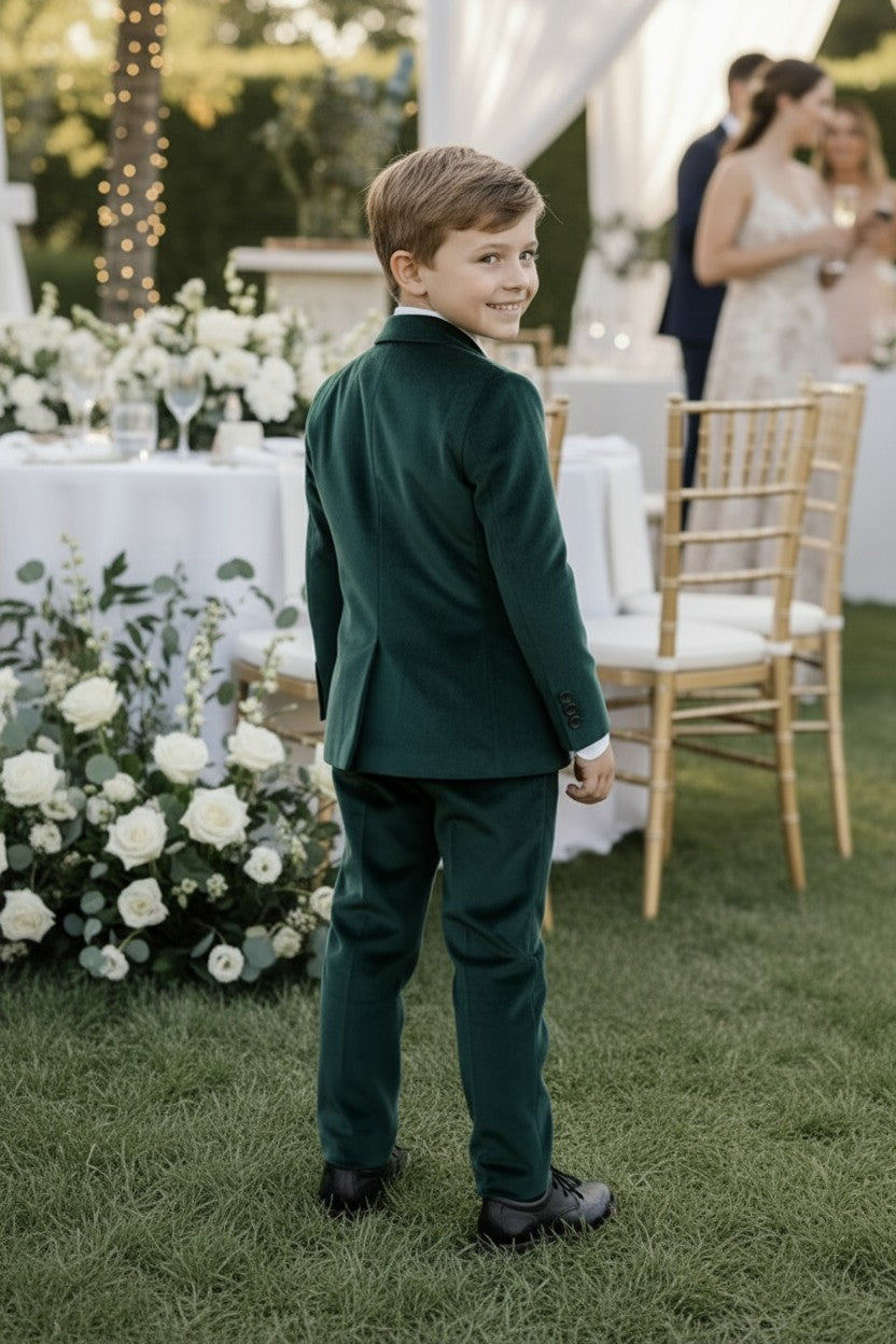 HANOVER EMERALD VELVET 3PC. SUIT