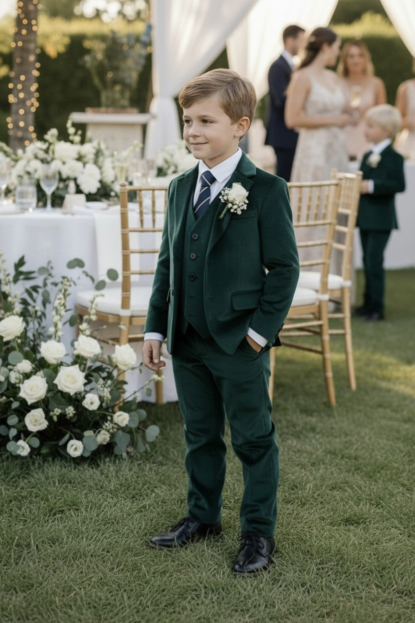 HANOVER EMERALD VELVET 3PC. SUIT