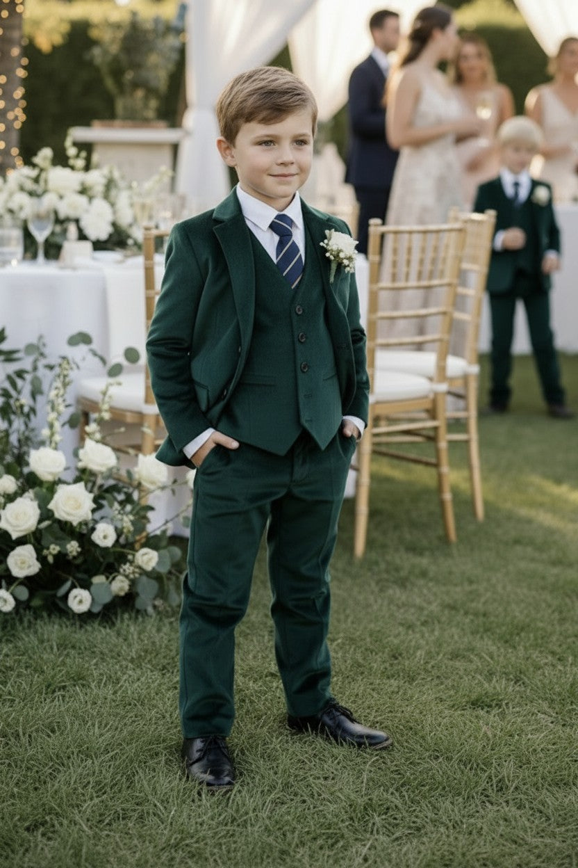 HANOVER EMERALD VELVET 3PC. SUIT