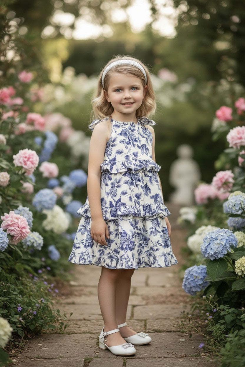 ZOEY DRESS BLUE FLORAL