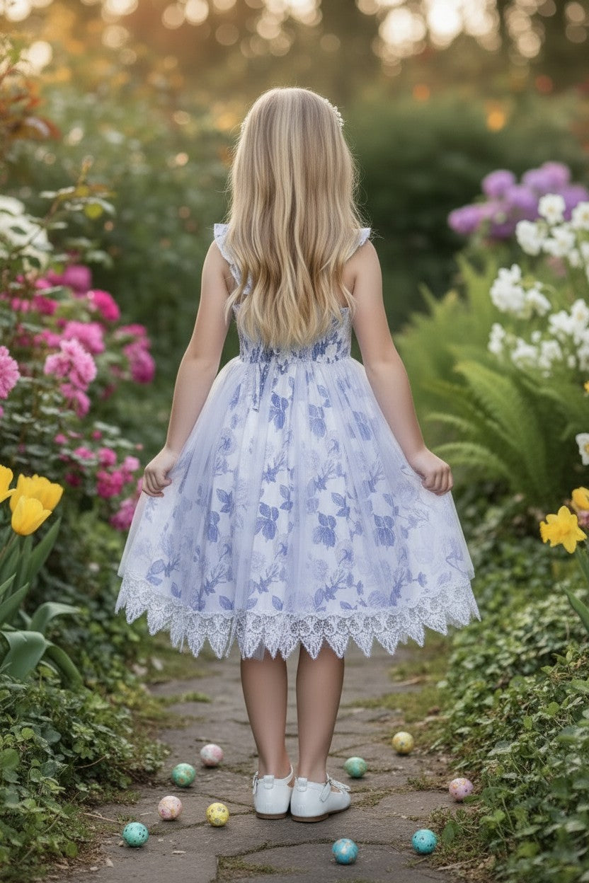 ABBY DRESS BLUE FLORAL