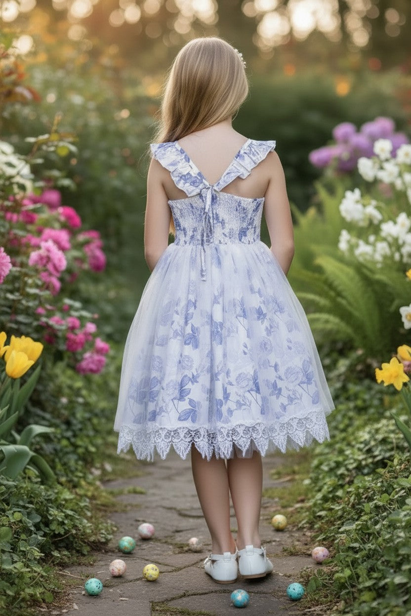 ABBY DRESS BLUE FLORAL