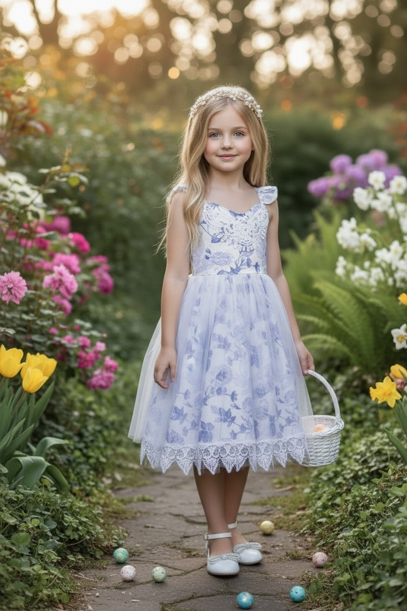 ABBY DRESS BLUE FLORAL