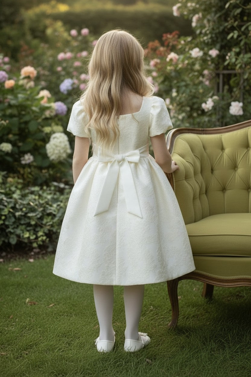 ARIELLE DRESS IVORY JACQUARD