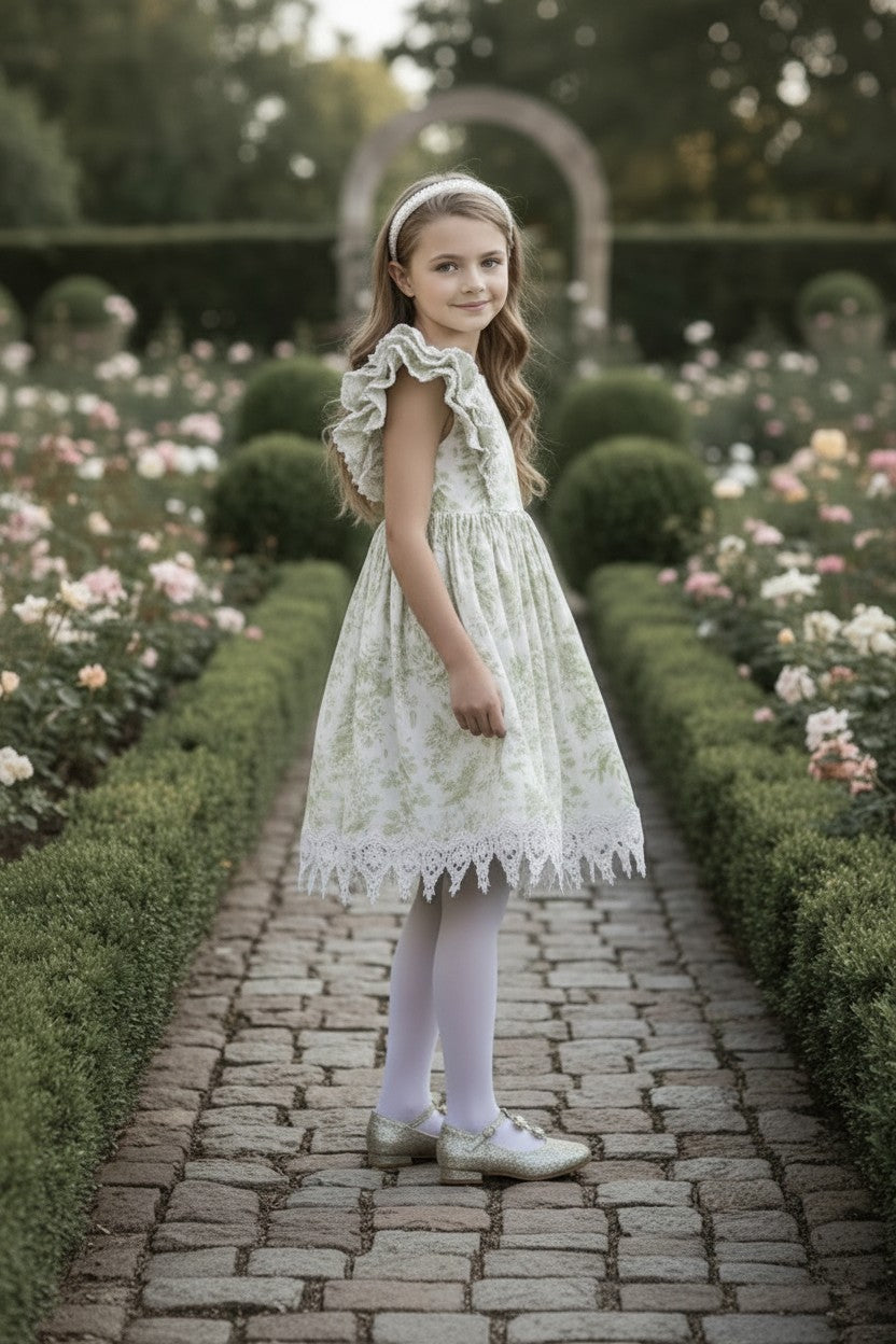 ANNA DRESS GREEN FLORAL