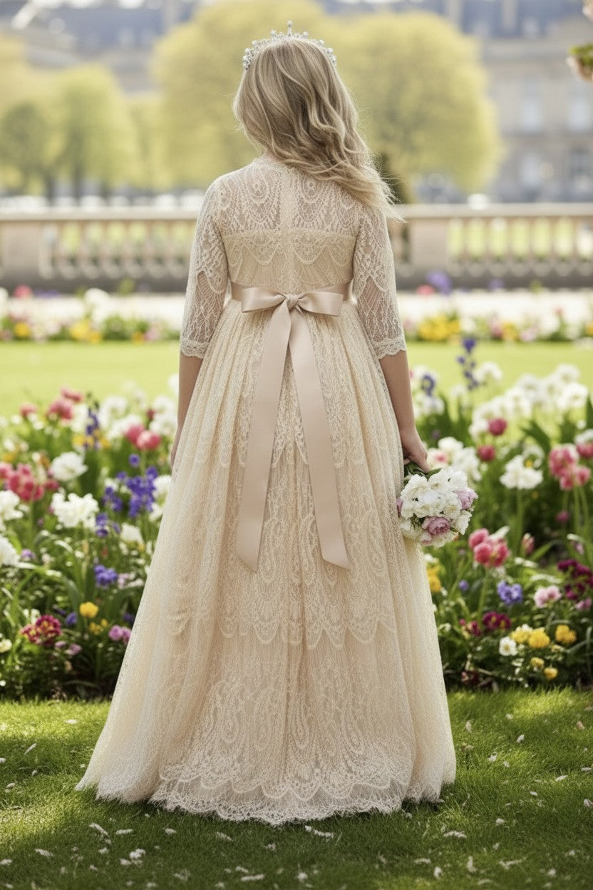 BELLA RAFAELA GOWN & BELT SET BUTTERSCOTCH