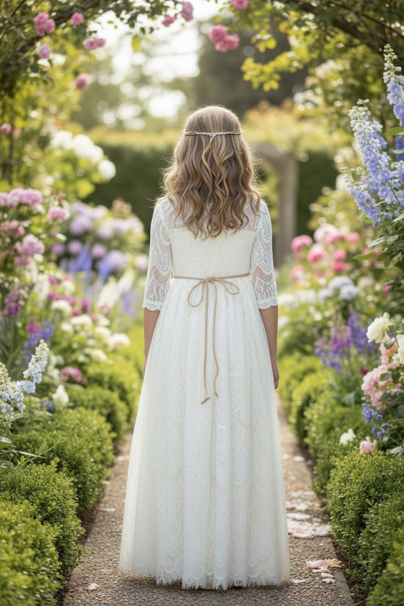 SPLENDOR GOWN & BELT SET IVORY