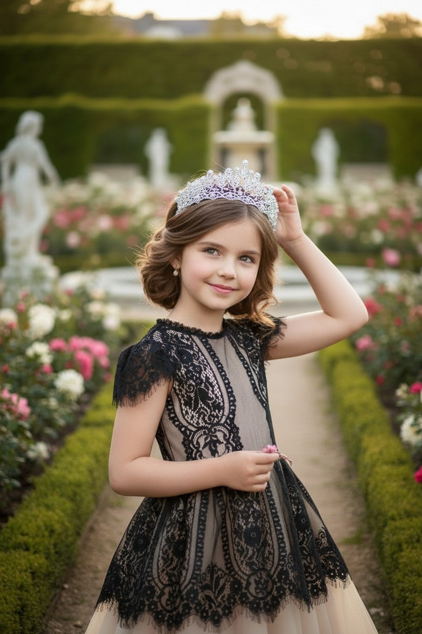 GWENDOLYN GOWN BLACK/NATURAL