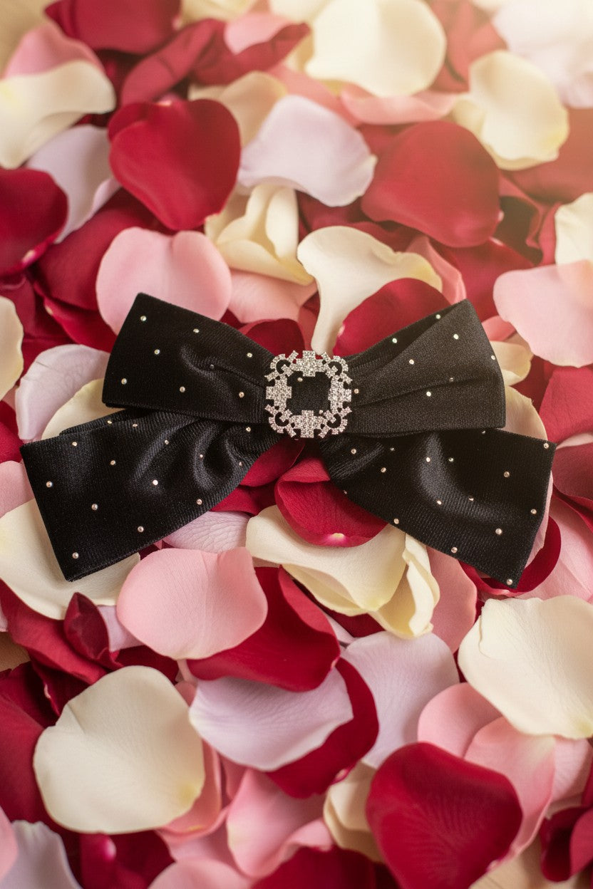 RAYE VELVET BOW BLACK