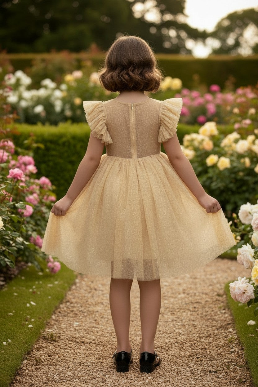 MILLY DRESS SPARKLING CHAMPAGNE