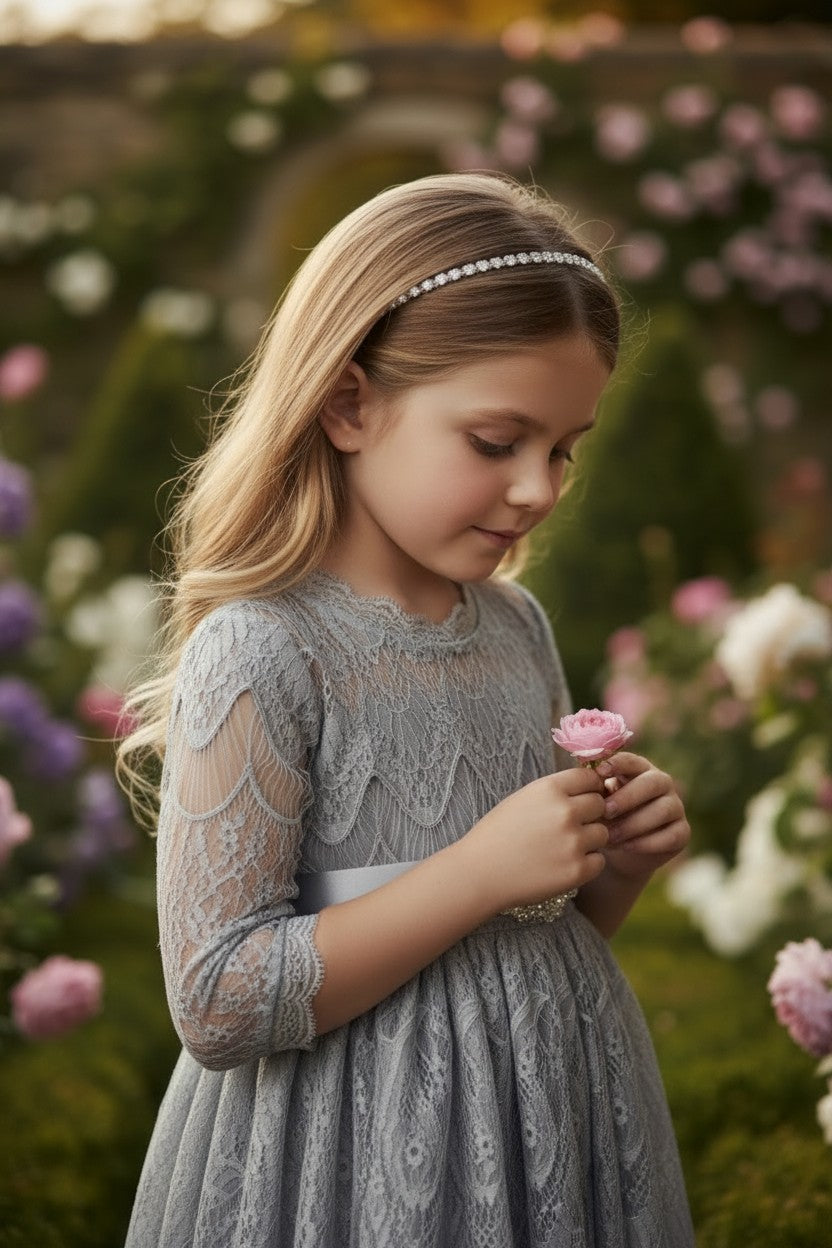 BELLA RAFAELA DRESS & BELT SET SILVER