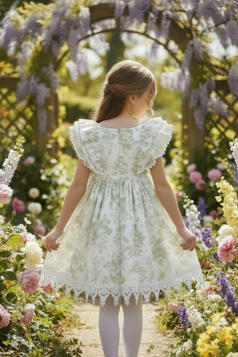 ANNA DRESS GREEN FLORAL