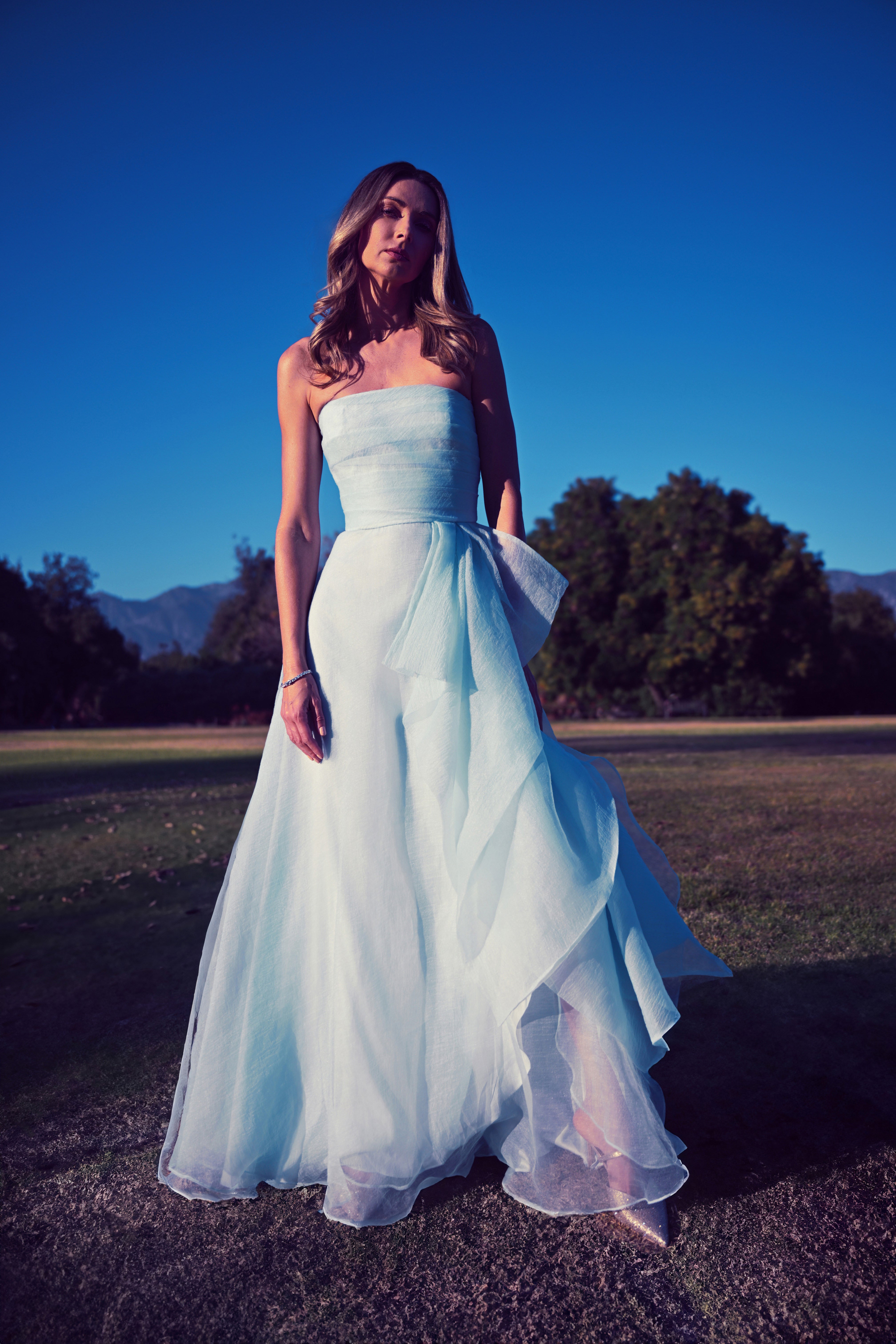 NALA GOWN BLUE ORGANZA