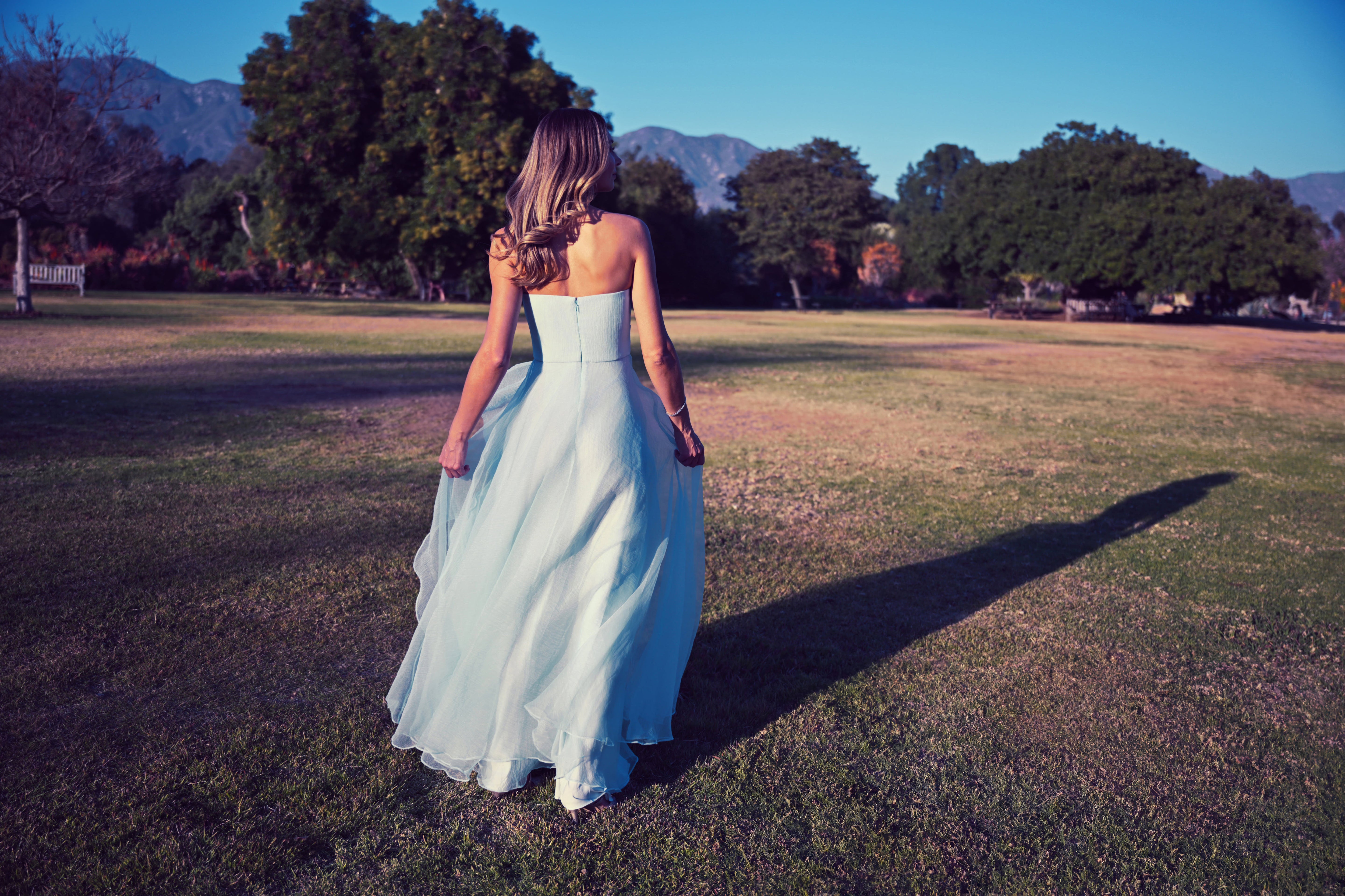 NALA GOWN BLUE ORGANZA