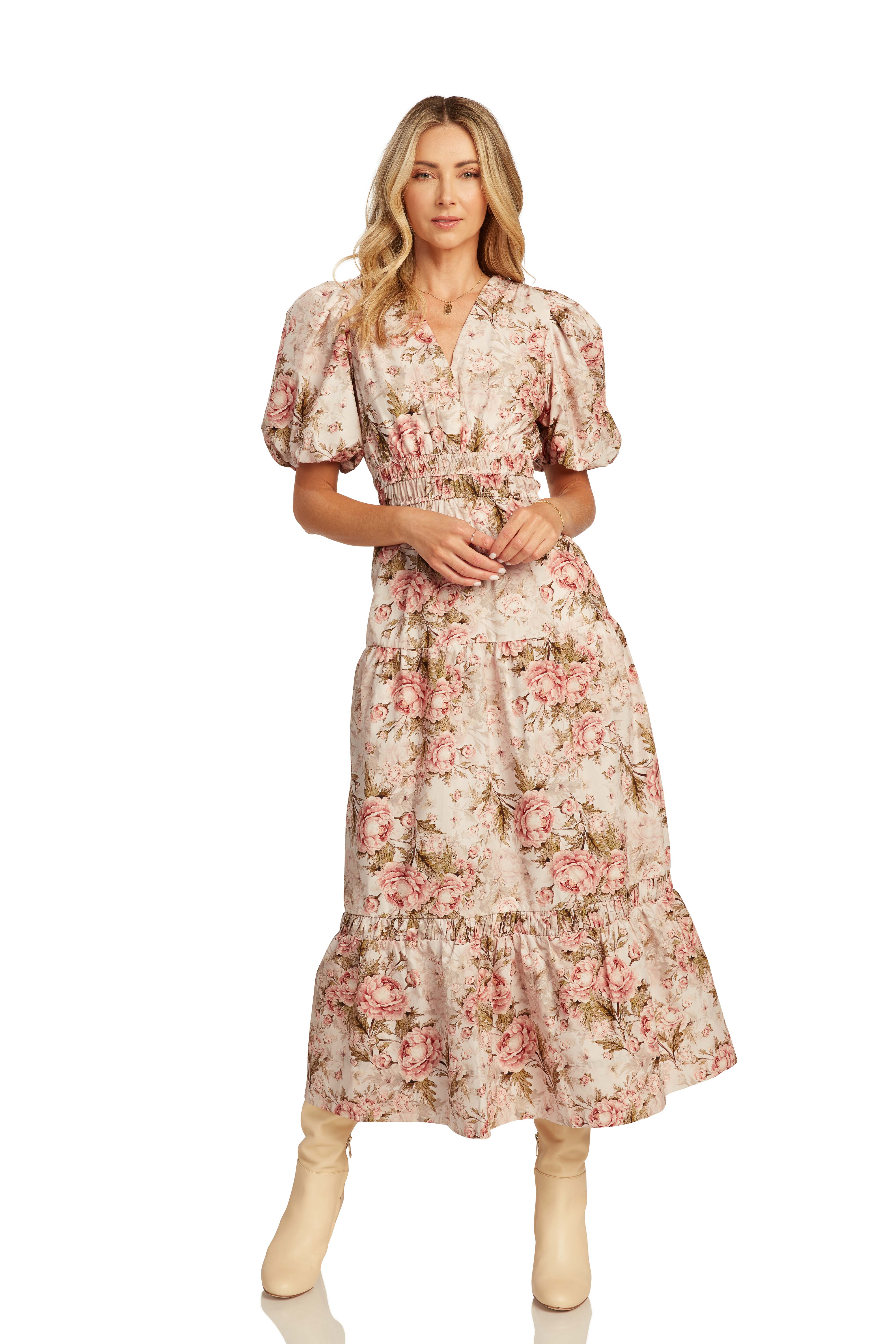 $99.99 DRESS EVENT MAGGIE DRESS ROSE FLORAL