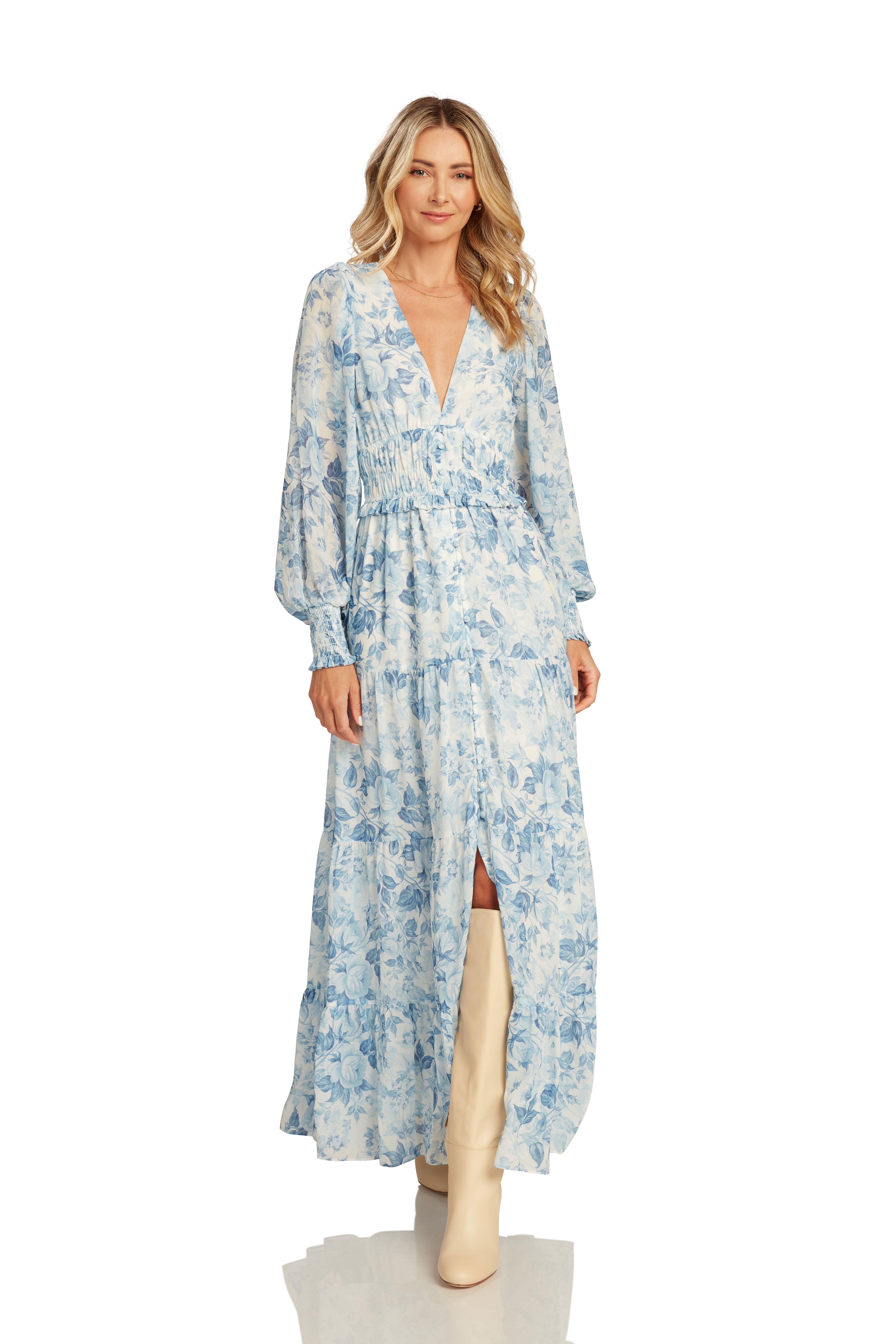 Marcela Maxi Dress Blue Floral Marcela Maxi Dress Blue Floral