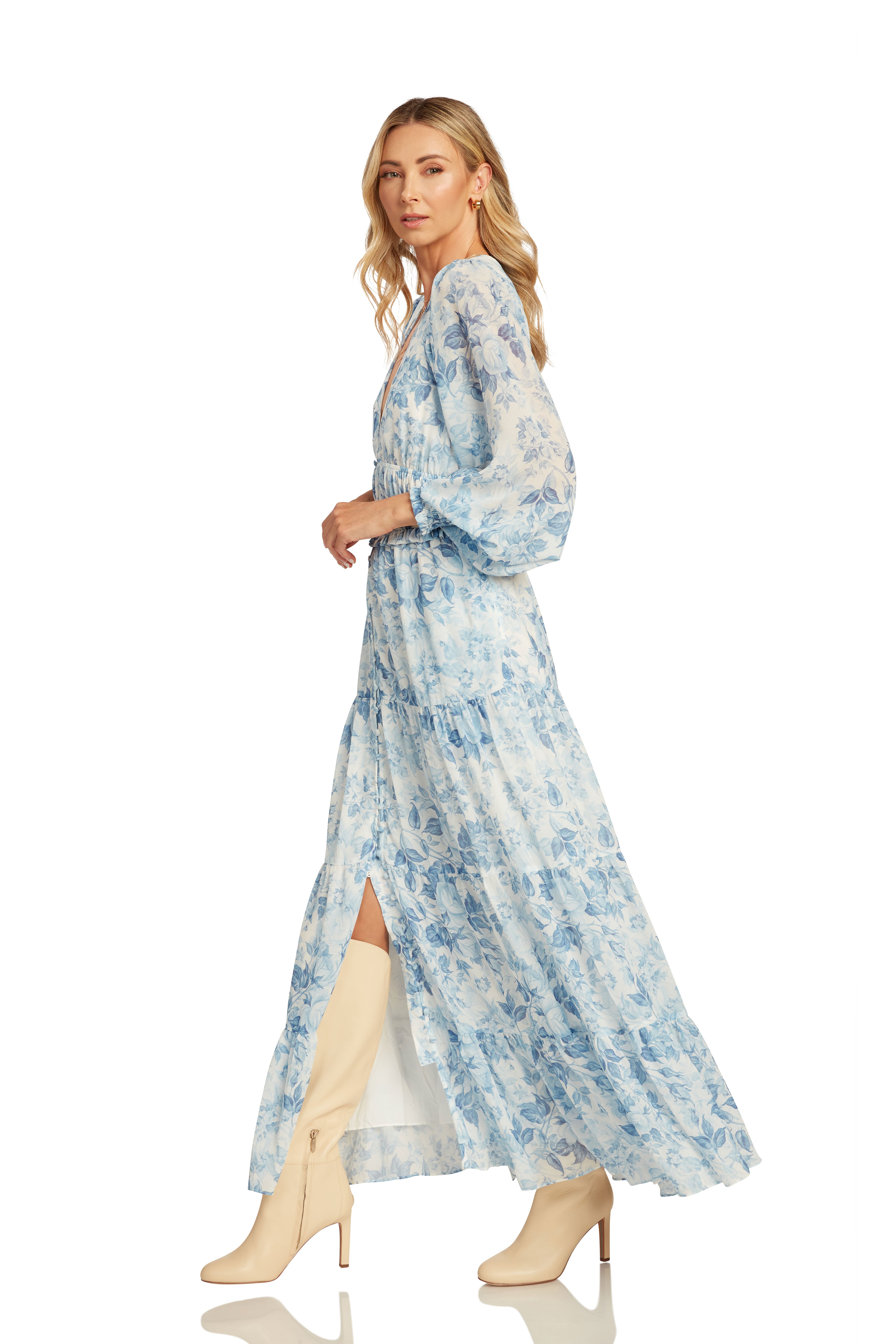 Marcela Maxi Dress Blue Floral Marcela Maxi Dress Blue Floral